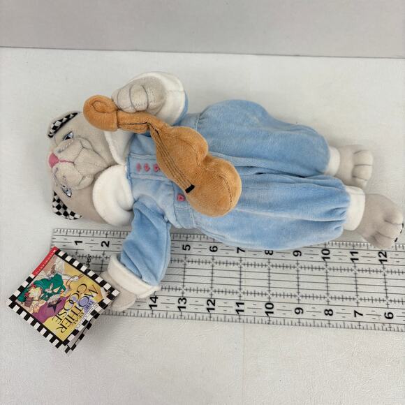 Mother Goose Cat Fiddle Plush Rattle Toy Blue 12 Inch Side Kick 1998 Scholastic - Picture 9 of 11